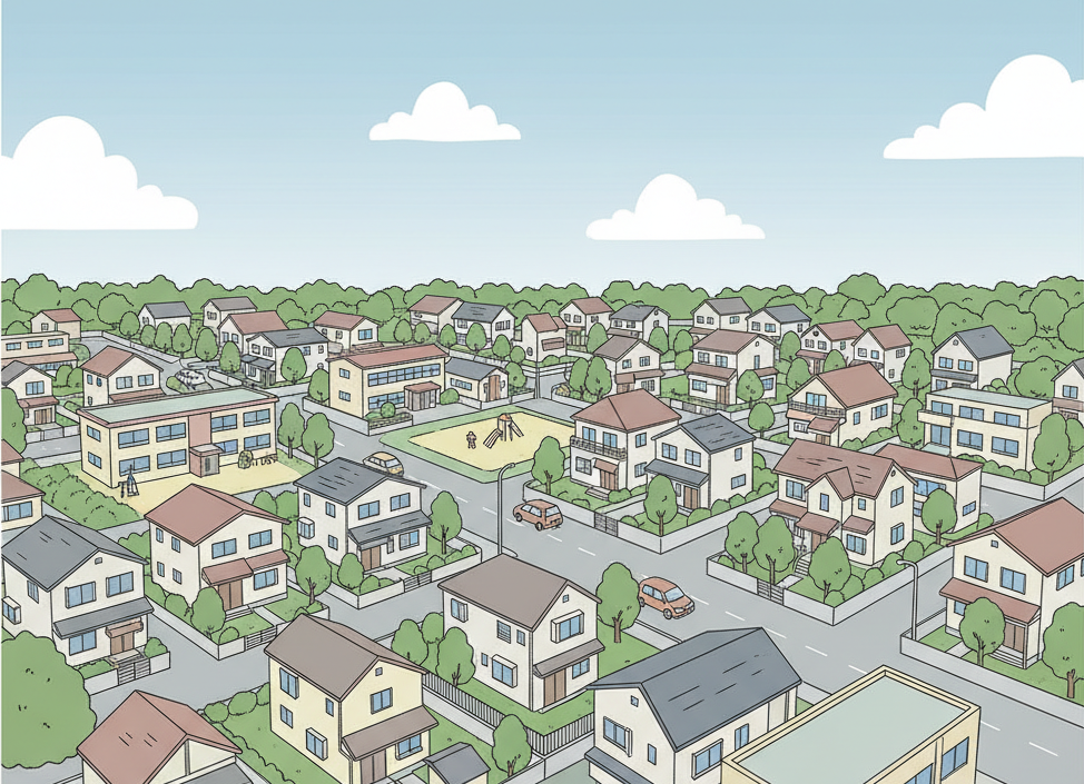 第一種低層住居専用地域のイメージ図